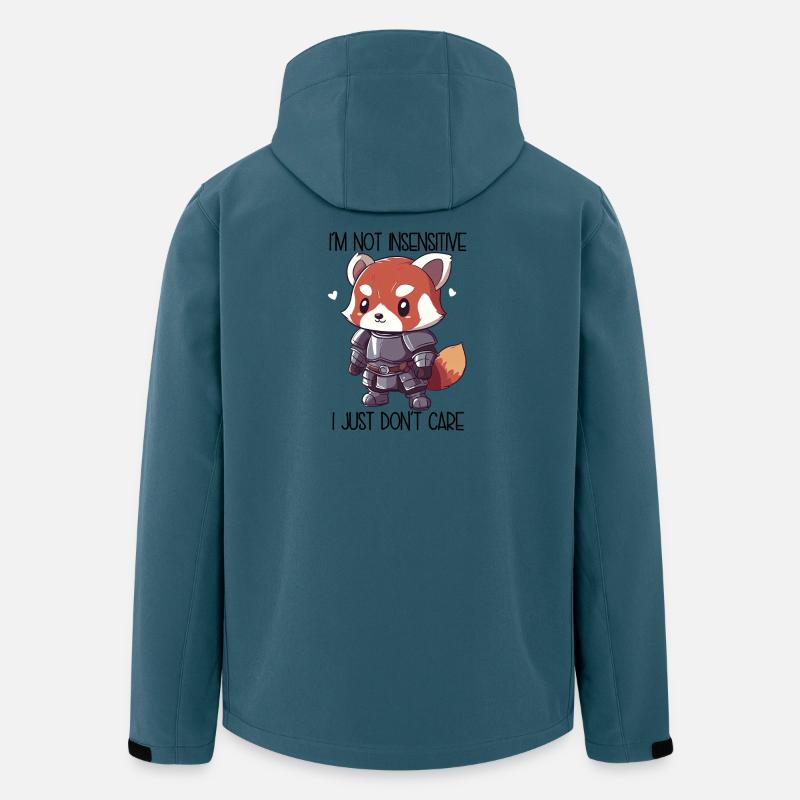 I’m Not Insensitive – Red Panda Cartoon - Recycelte Männer Softshell-Jacke von Stanley/Stella - Dunkles Petrol