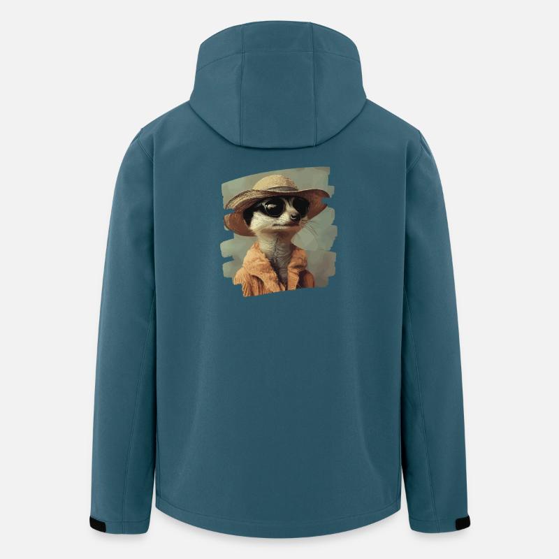 Erdmännchen Retro - Recycelte Männer Softshell-Jacke von Stanley/Stella - Dunkles Petrol