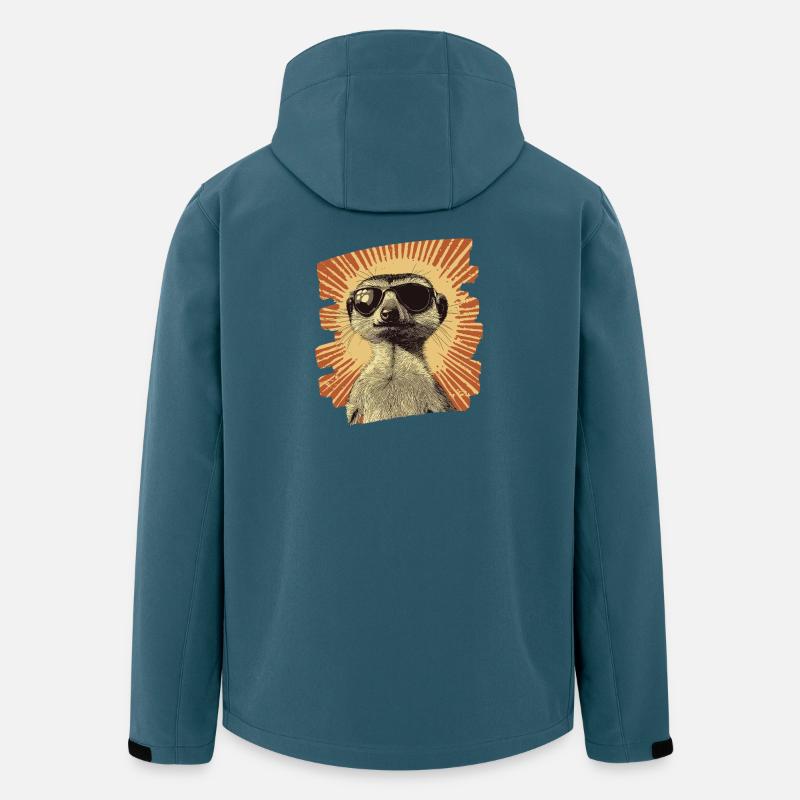 Erdmännchen Retro - Recycelte Männer Softshell-Jacke von Stanley/Stella - Dunkles Petrol