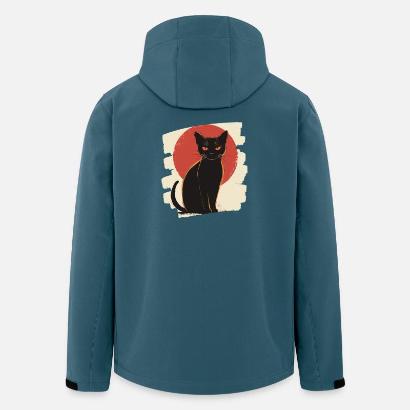 Schwarze Katze - Recycelte Männer Softshell-Jacke von Stanley/Stella - Dunkles Petrol