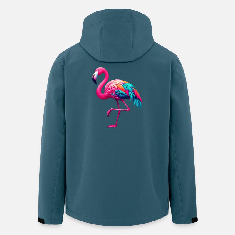 Flamingo - Recycelte Männer Softshell-Jacke von Stanley/Stella - Dunkles Petrol