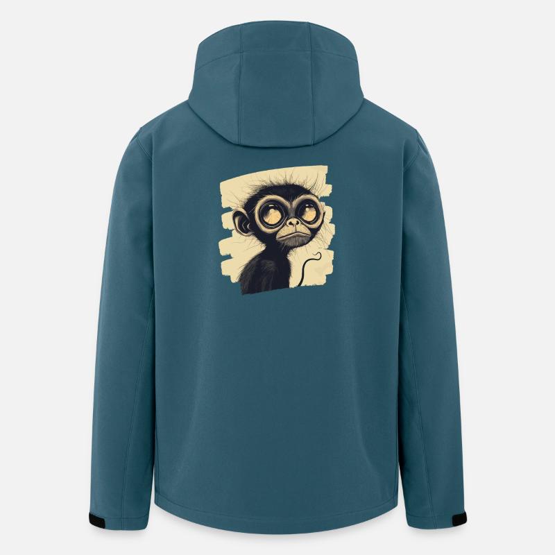 Affe - Recycelte Männer Softshell-Jacke von Stanley/Stella - Dunkles Petrol