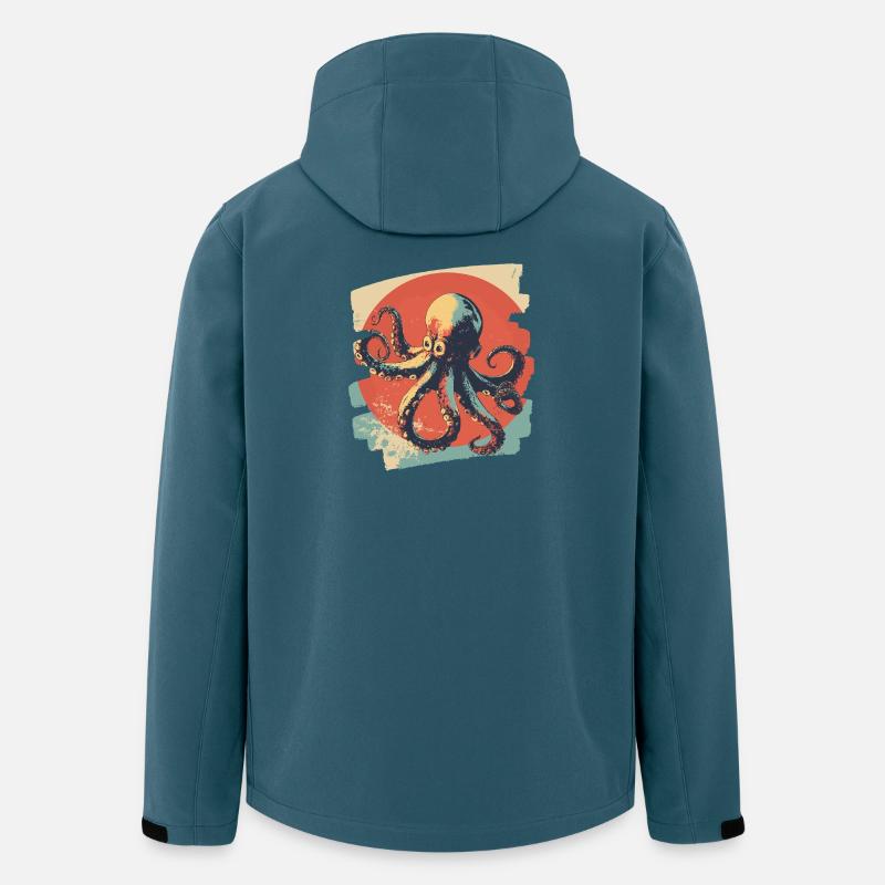 Octopus Octopus Retro - Men’s Recycled Softshell Jacket by Stanley/Stella - stargazer
