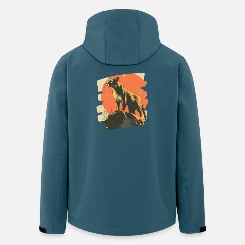 Lion from mountain Retro - Recycelte Männer Softshell-Jacke von Stanley/Stella - Dunkles Petrol