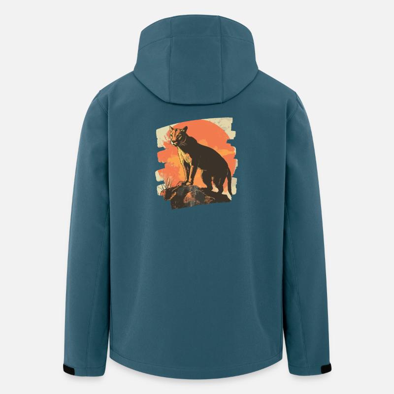Lion from mountain Retro - Recycelte Männer Softshell-Jacke von Stanley/Stella - Dunkles Petrol