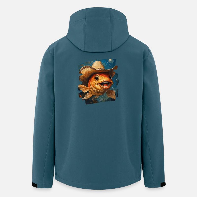 Texas Fishing - Recycelte Männer Softshell-Jacke von Stanley/Stella - Dunkles Petrol