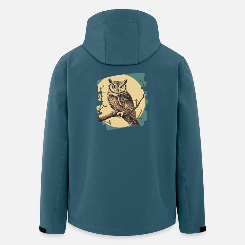 Owl Retro - Men’s Recycled Softshell Jacket by Stanley/Stella - stargazer