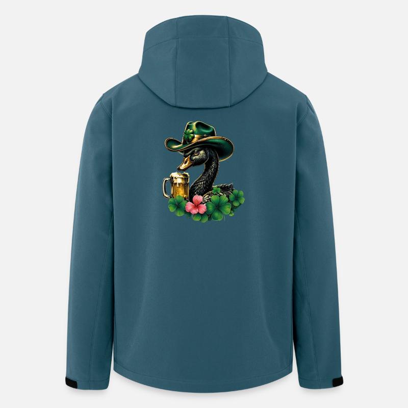 Ein Hauch von Irland - Recycelte Männer Softshell-Jacke von Stanley/Stella - Dunkles Petrol