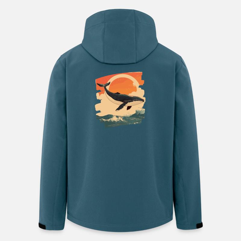 Walfisch - Recycelte Männer Softshell-Jacke von Stanley/Stella - Dunkles Petrol