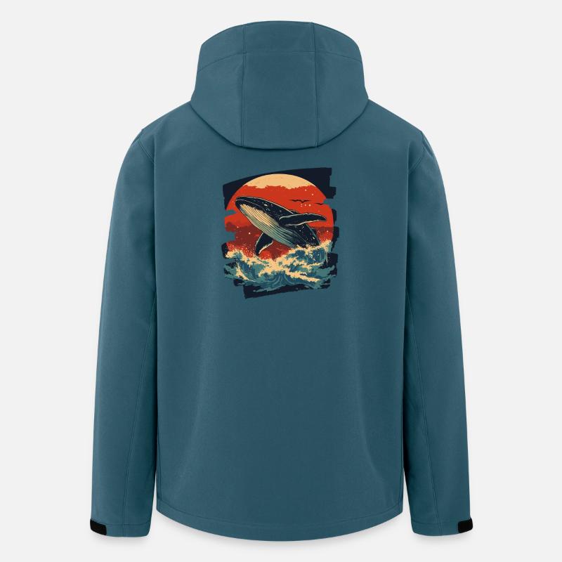 Walfisch - Recycelte Männer Softshell-Jacke von Stanley/Stella - Dunkles Petrol
