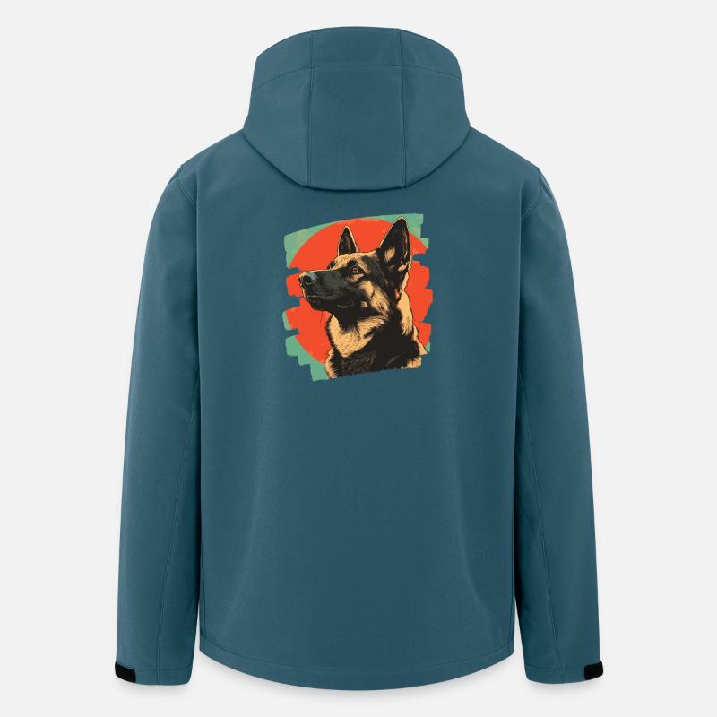 Schäferhund - Recycelte Männer Softshell-Jacke von Stanley/Stella - Dunkles Petrol