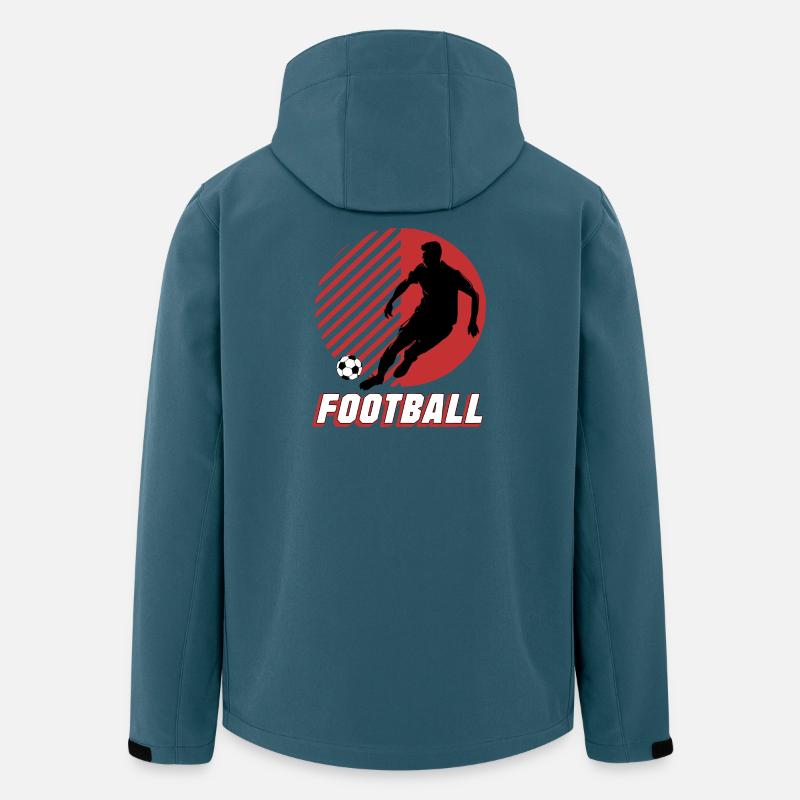 Fußball - Recycelte Männer Softshell-Jacke von Stanley/Stella - Dunkles Petrol