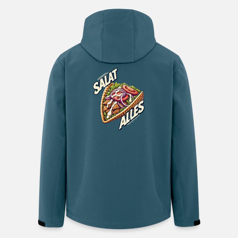 Salad Everything – Chemise Kebab drôle - Veste softshell homme en polyester recyclé Stanley/Stella - bleu pétrole foncé