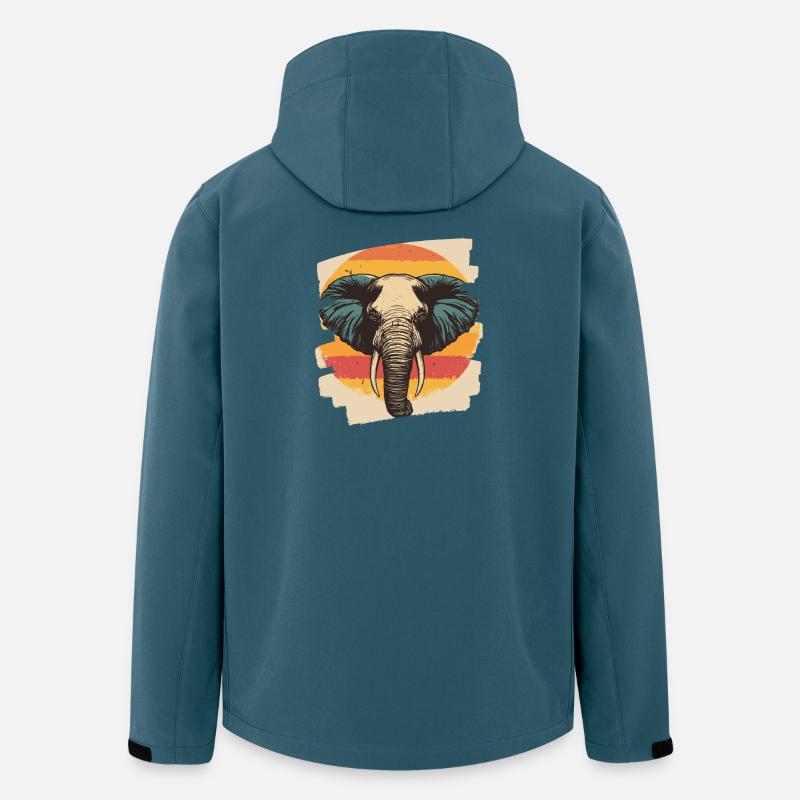 Elefant - Recycelte Männer Softshell-Jacke von Stanley/Stella - Dunkles Petrol