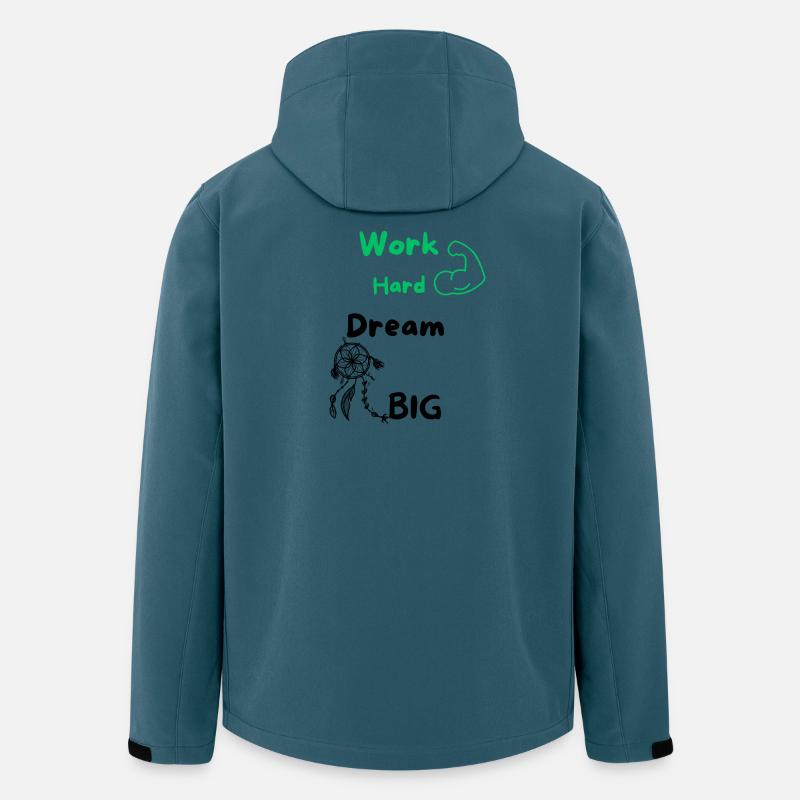 Work Hard Dream Big - Recycelte Männer Softshell-Jacke von Stanley/Stella - Dunkles Petrol