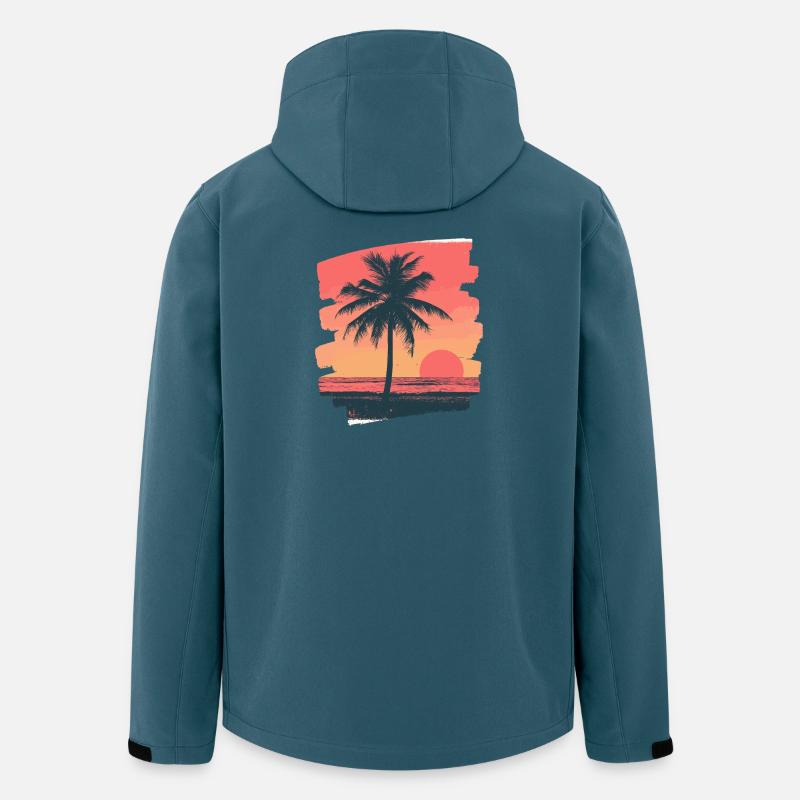 Palm Tree Sunset - Men’s Recycled Softshell Jacket by Stanley/Stella - stargazer