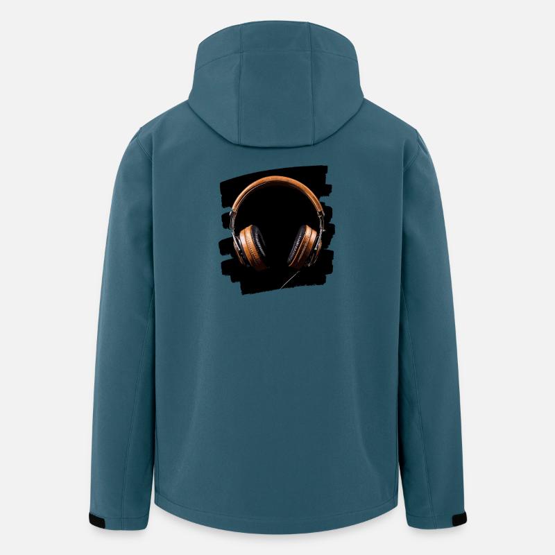 Kopfhörer - Recycelte Männer Softshell-Jacke von Stanley/Stella - Dunkles Petrol