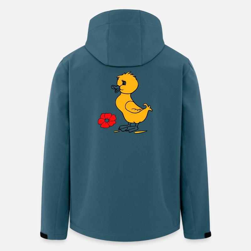 Poussins de Pâques Joyeuses Pâques - Veste softshell homme en polyester recyclé Stanley/Stella - bleu pétrole foncé