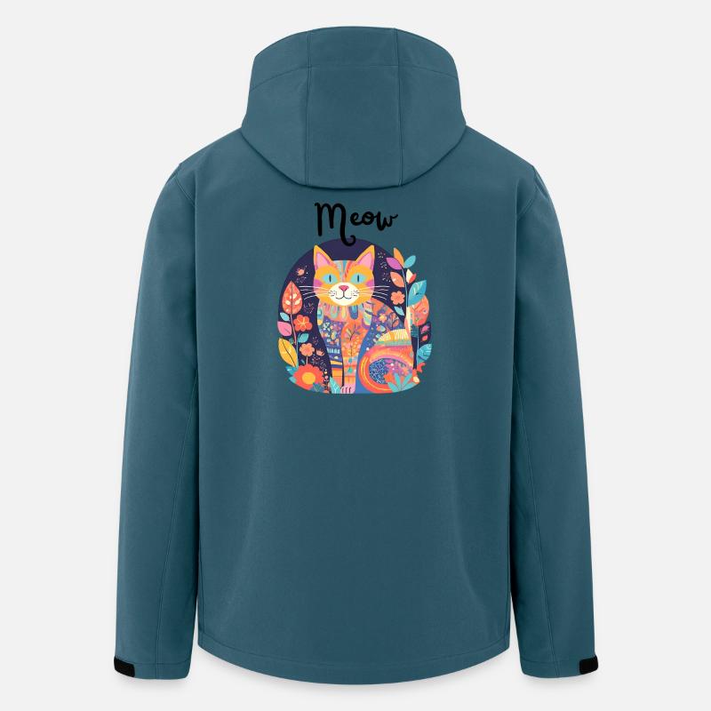 Bunte Katzen-Patchwork-Anthologie - Recycelte Männer Softshell-Jacke von Stanley/Stella - Dunkles Petrol