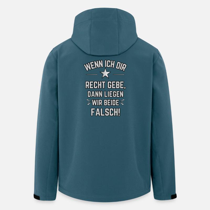 wenn ich dir jetzt Recht gebe - Recycelte Männer Softshell-Jacke von Stanley/Stella - Dunkles Petrol