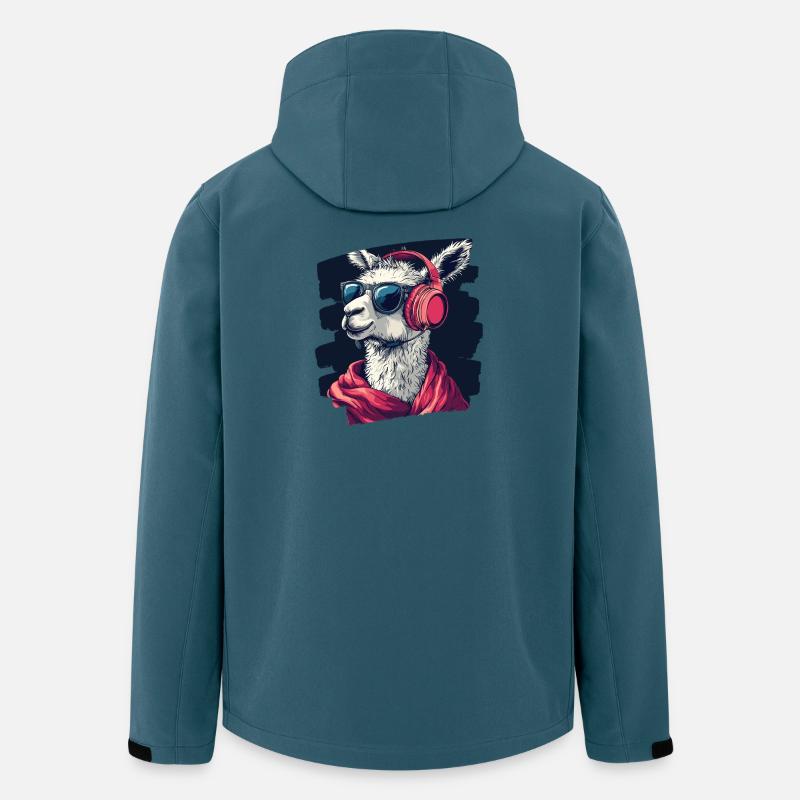 Lama Kopfhörer - Recycelte Männer Softshell-Jacke von Stanley/Stella - Dunkles Petrol
