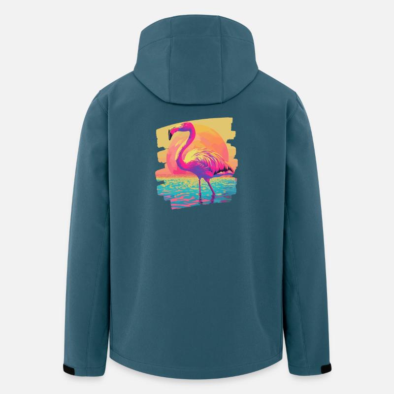 Flamingo - Recycelte Männer Softshell-Jacke von Stanley/Stella - Dunkles Petrol