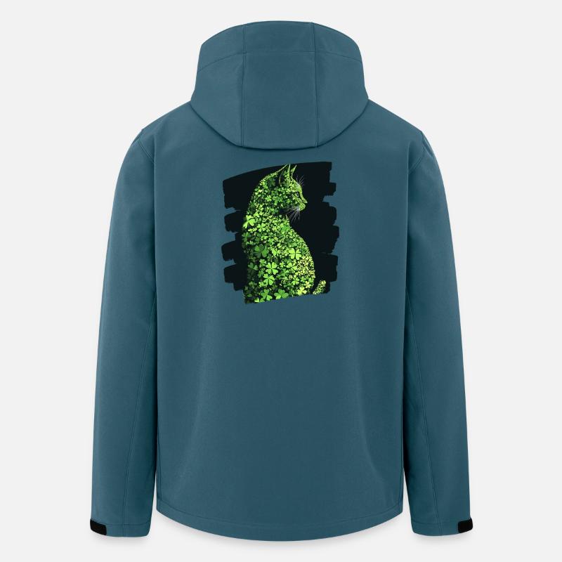 Chat de la Saint-Patrick - Veste softshell homme en polyester recyclé Stanley/Stella - bleu pétrole foncé