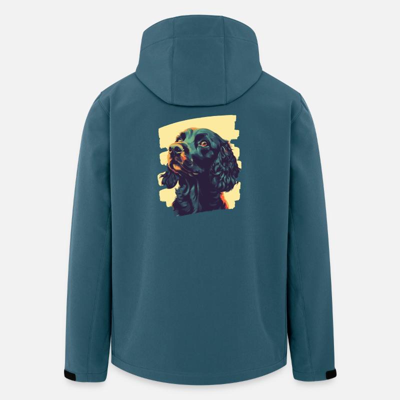 Cocker Spaniel - Recycelte Männer Softshell-Jacke von Stanley/Stella - Dunkles Petrol