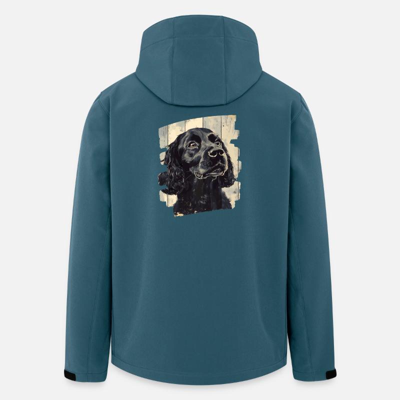 Cocker Spaniel - Recycelte Männer Softshell-Jacke von Stanley/Stella - Dunkles Petrol