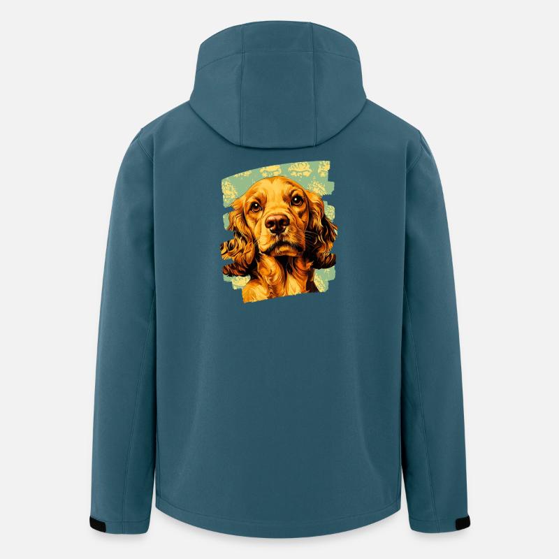 Cocker Spaniel - Recycelte Männer Softshell-Jacke von Stanley/Stella - Dunkles Petrol