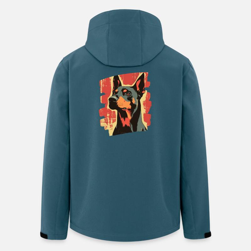 Dobermann - Recycelte Männer Softshell-Jacke von Stanley/Stella - Dunkles Petrol