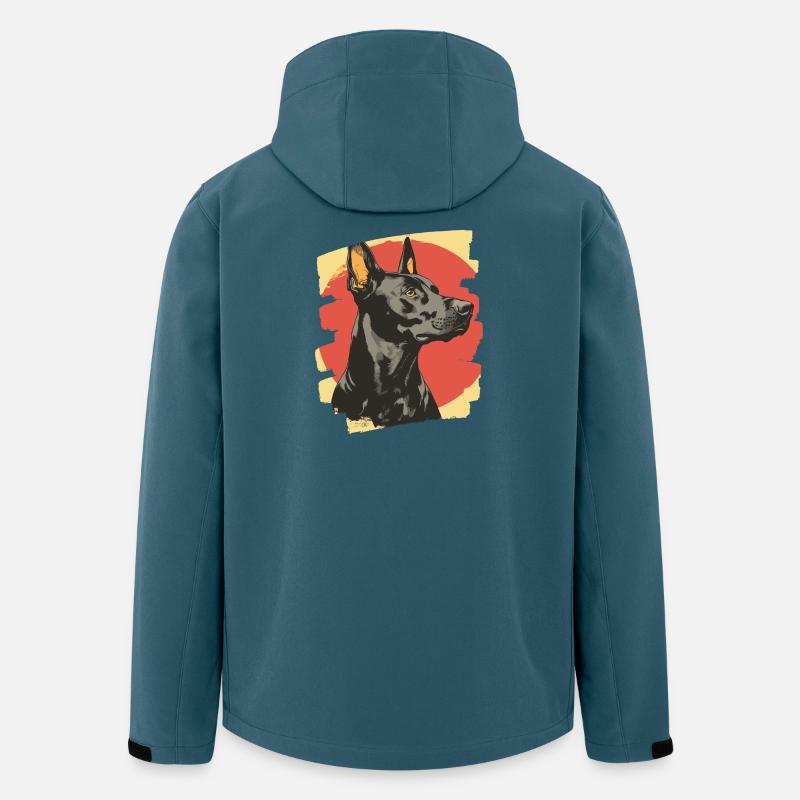 Dobermann - Recycelte Männer Softshell-Jacke von Stanley/Stella - Dunkles Petrol