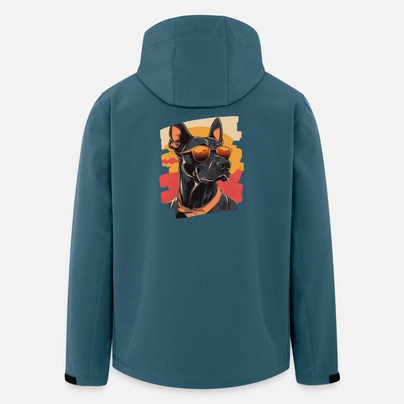Dobermann - Recycelte Männer Softshell-Jacke von Stanley/Stella - Dunkles Petrol