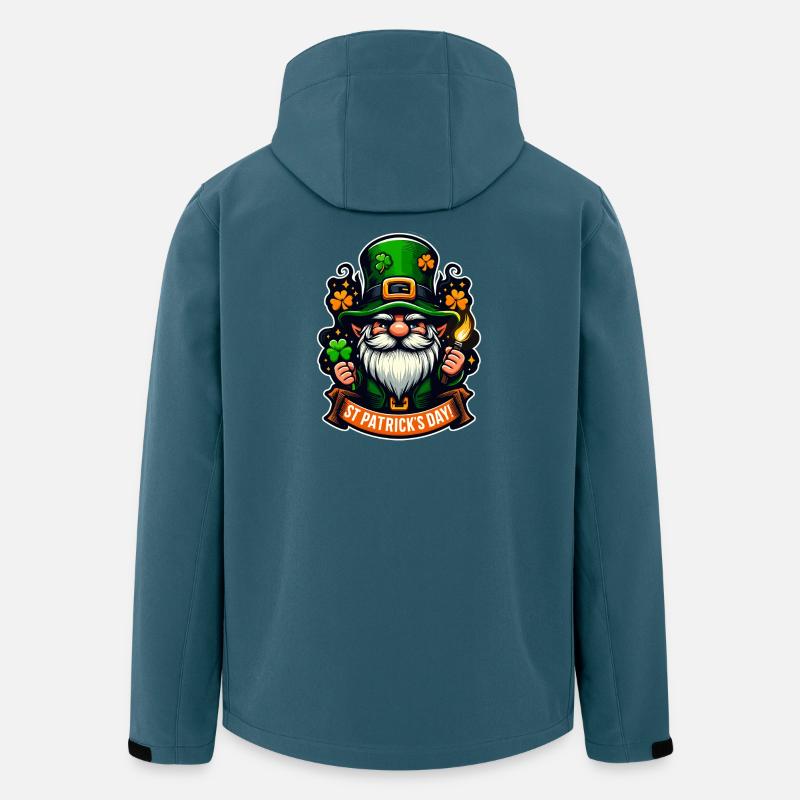 Glücks-Gnom – St. Patrick’s Day Leprechaun - Recycelte Männer Softshell-Jacke von Stanley/Stella - Dunkles Petrol