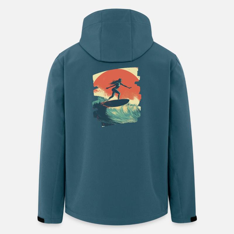 Surfer - Recycelte Männer Softshell-Jacke von Stanley/Stella - Dunkles Petrol