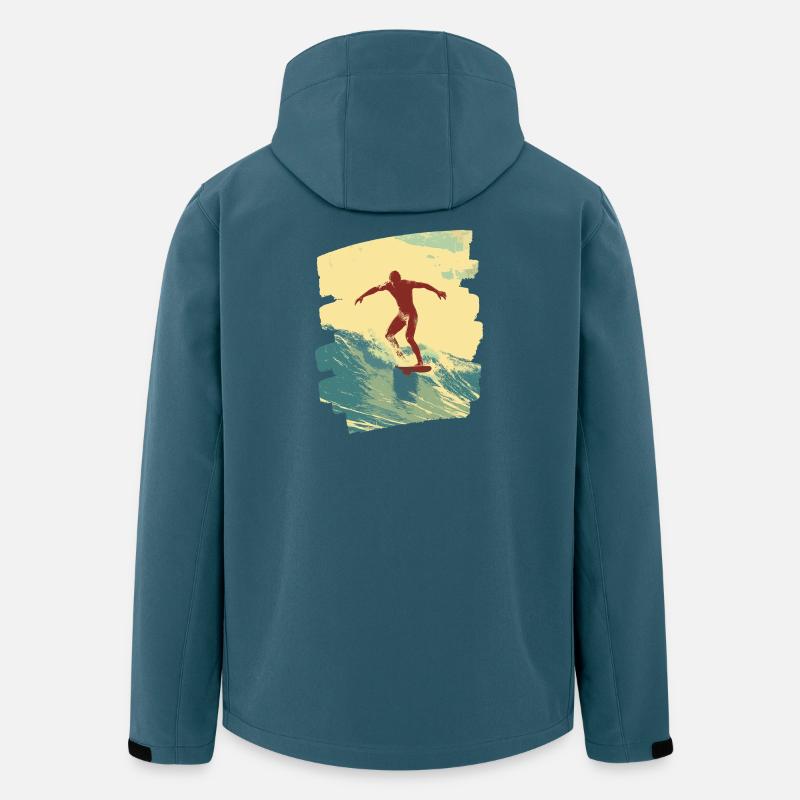 Surfer - Recycelte Männer Softshell-Jacke Discoverer von Stanley/Stella - Dunkles Petrol