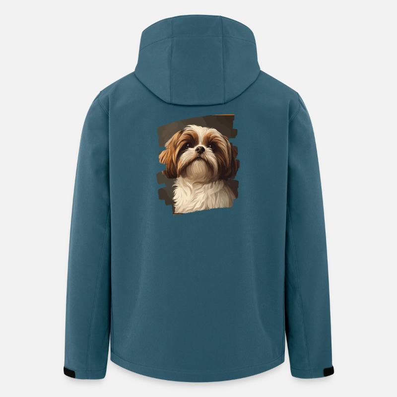 Shih Tzu - Recycelte Männer Softshell-Jacke von Stanley/Stella - Dunkles Petrol