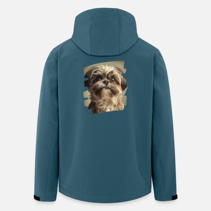 Shih Tzu - Veste softshell homme en polyester recyclé Stanley/Stella - bleu pétrole foncé