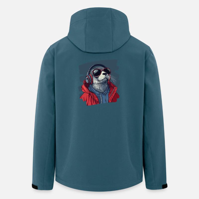 Robbe - Recycelte Männer Softshell-Jacke von Stanley/Stella - Dunkles Petrol