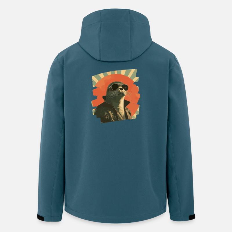 Robbe - Recycelte Männer Softshell-Jacke von Stanley/Stella - Dunkles Petrol