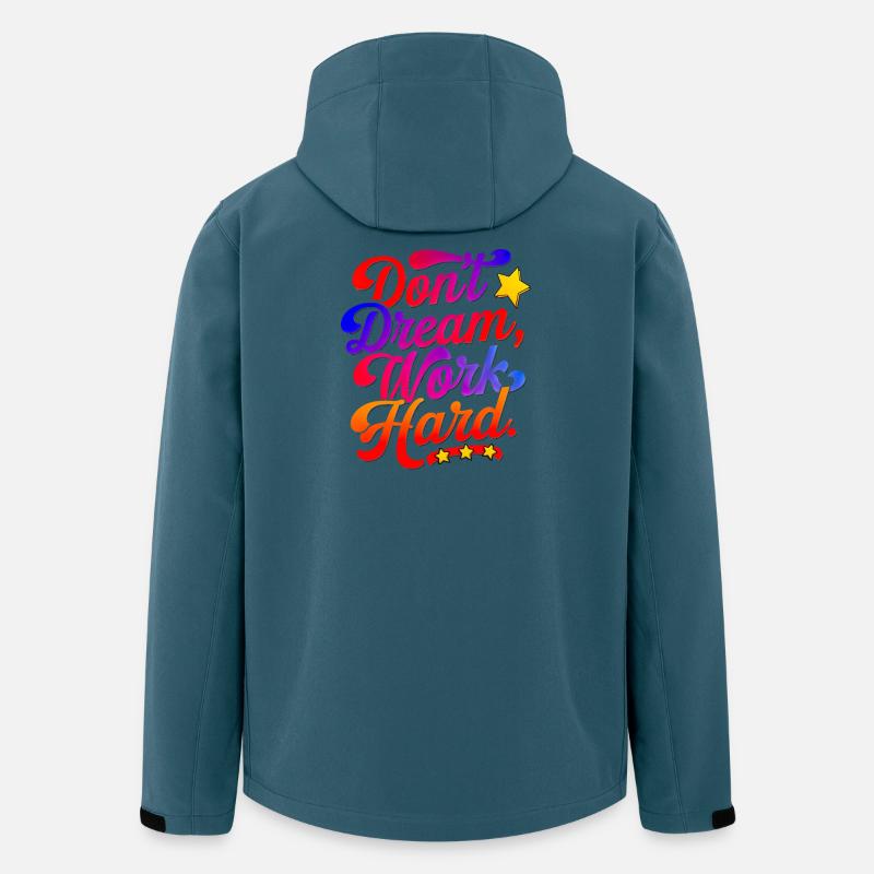 Dont dream work Hard - Recycelte Männer Softshell-Jacke von Stanley/Stella - Dunkles Petrol