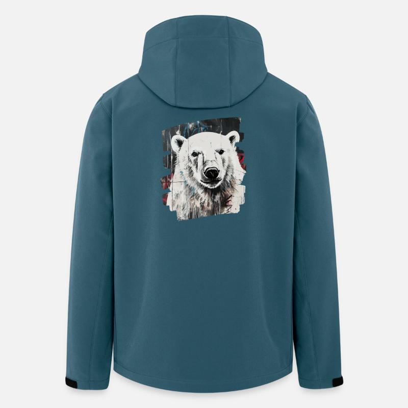 Eisbär - Recycelte Männer Softshell-Jacke von Stanley/Stella - Dunkles Petrol