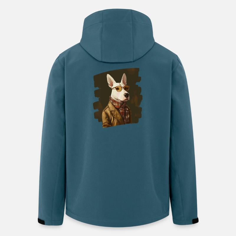 Bullterrier Kampfhund - Recycelte Männer Softshell-Jacke von Stanley/Stella - Dunkles Petrol
