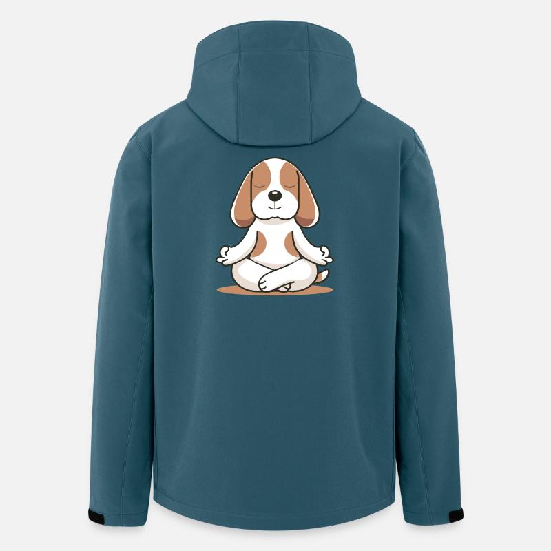 Meditierender Beagle – Ruhe & Achtsamkeit - Recycelte Männer Softshell-Jacke von Stanley/Stella - Dunkles Petrol