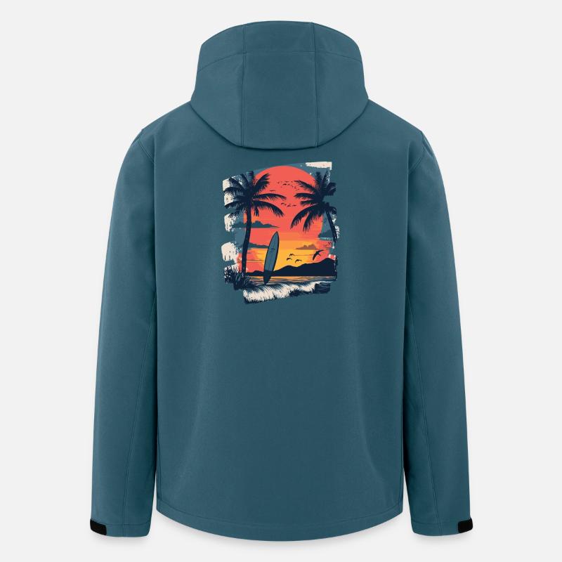 Hawaii Strand - Recycelte Männer Softshell-Jacke von Stanley/Stella - Dunkles Petrol