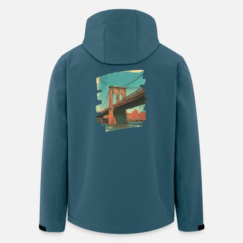 Brooklyn Bridge - Recycelte Männer Softshell-Jacke von Stanley/Stella - Dunkles Petrol
