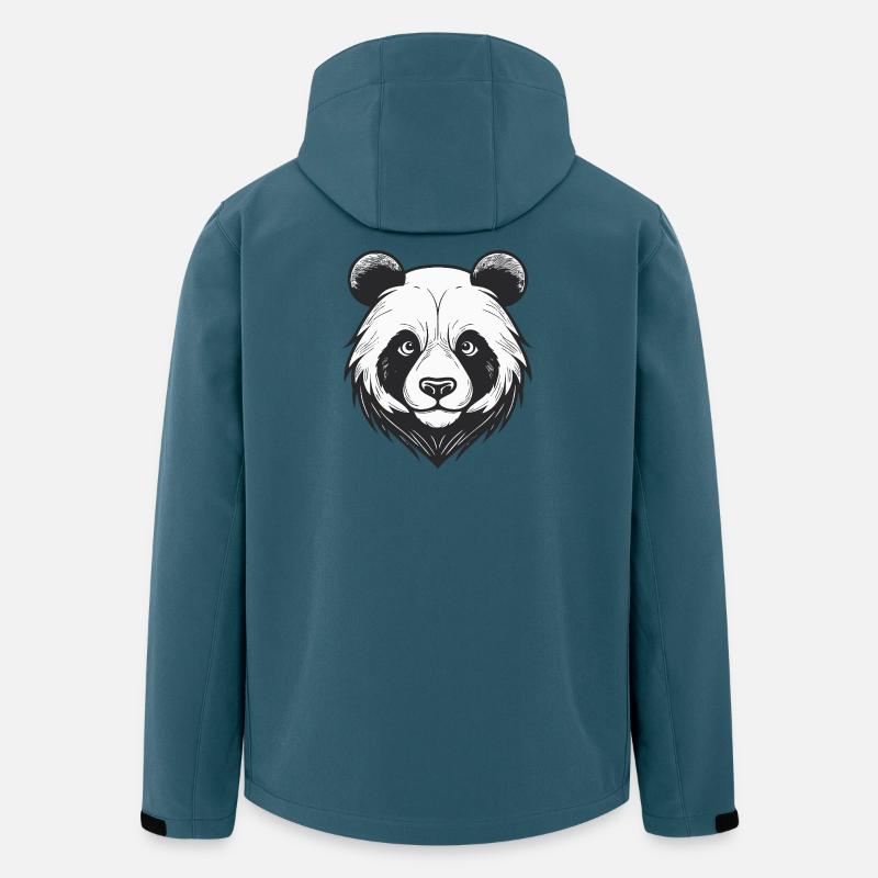 Bärengesicht mit Wildtier-Charme - Recycelte Männer Softshell-Jacke von Stanley/Stella - Dunkles Petrol