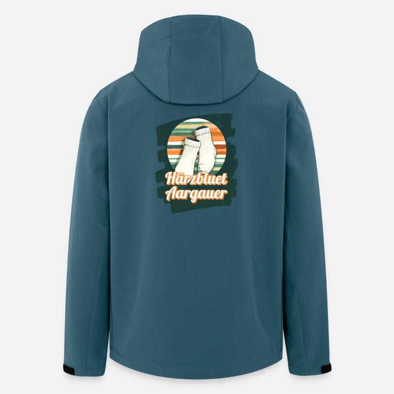 Härzbluetaargauer Aargauer und weisse Socken - Recycelte Männer Softshell-Jacke von Stanley/Stella - Dunkles Petrol