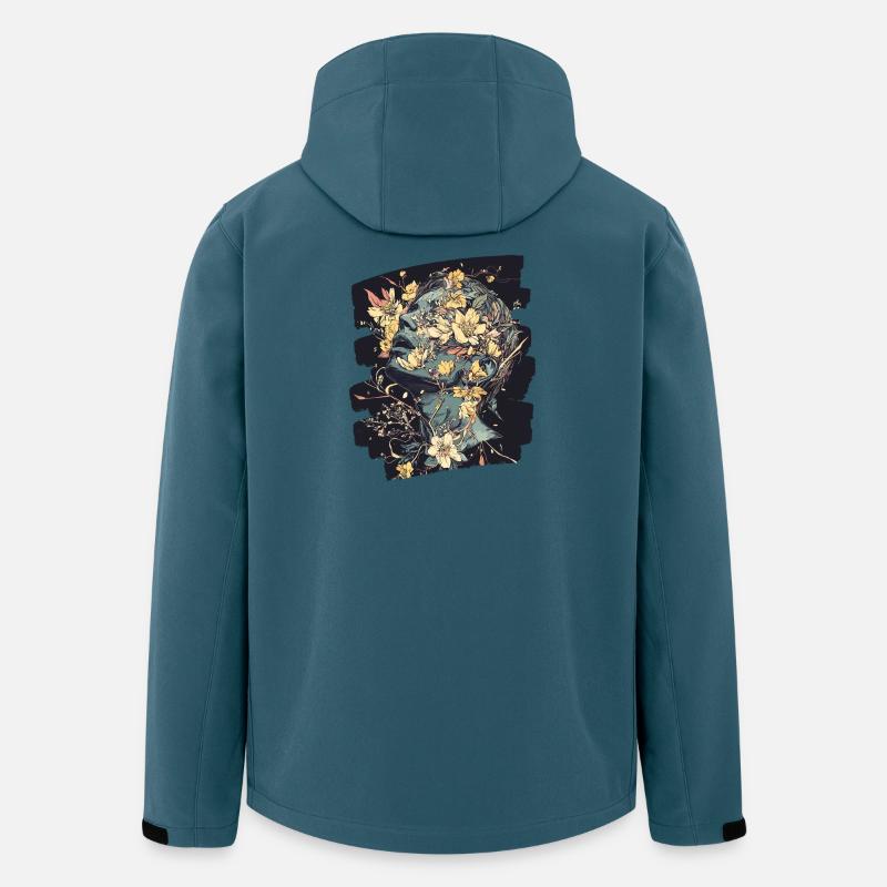 Frühling Frühlingsanfang Blumen - Recycelte Männer Softshell-Jacke von Stanley/Stella - Dunkles Petrol