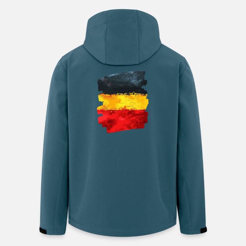 Deutsche Flagge Deutschland - Recycelte Männer Softshell-Jacke von Stanley/Stella - Dunkles Petrol